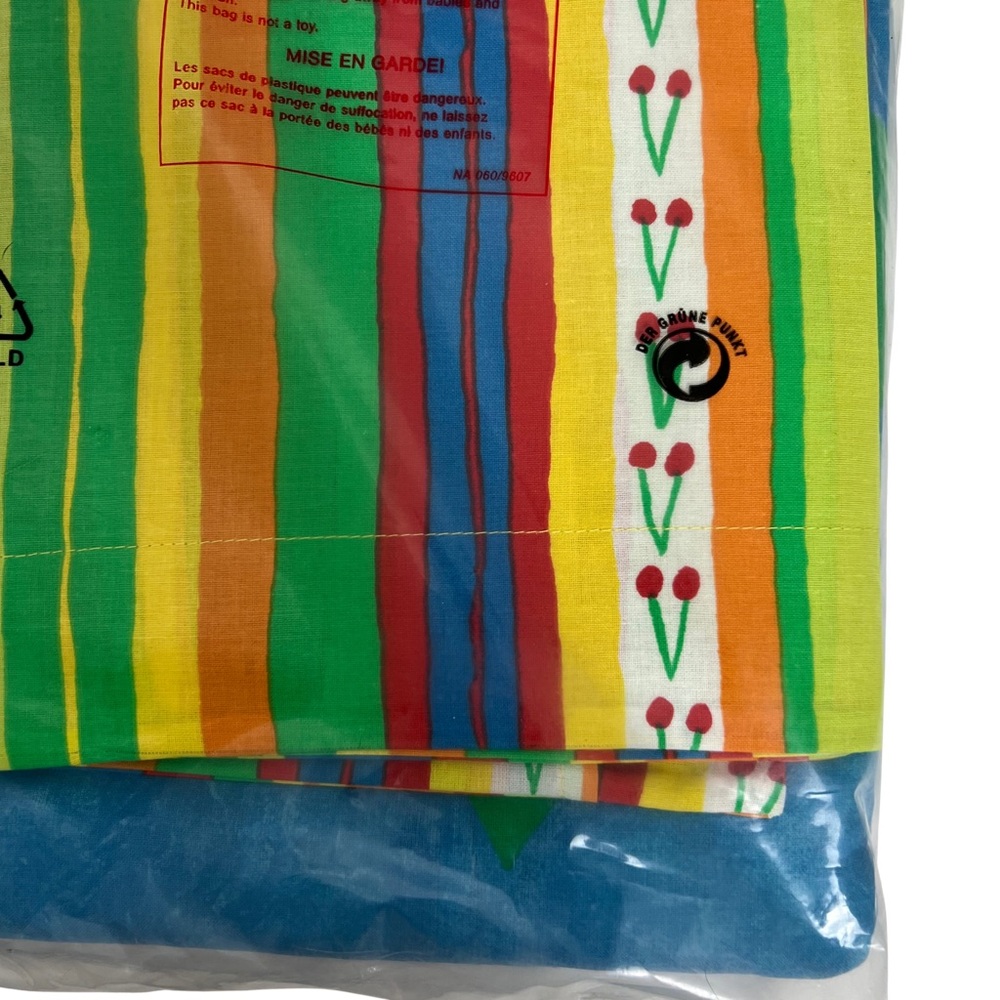 Vintage IKEA Deadstock NWT Twin Size Duvet Cover & Standard Pillow Case Fruktig - Picture 5 of 5